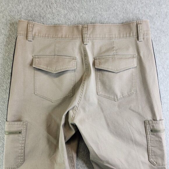 Athleta Pants Womens 2 Beige Summit Cargo Pant Tuxedo Striped Nautical Beach - Picture 5 of 16